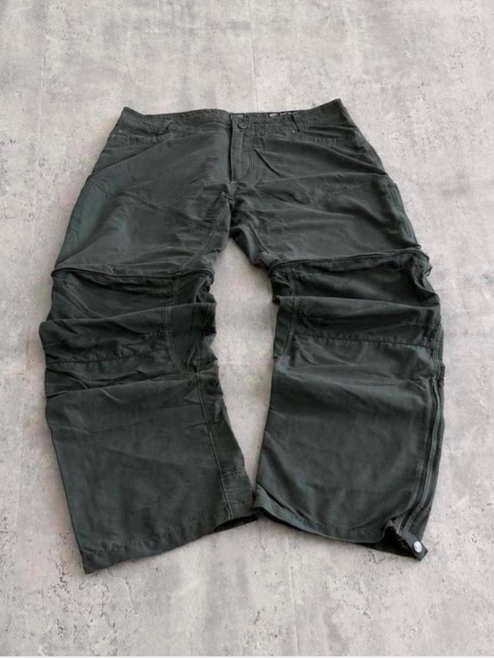 KÜHL Liberator Stealth Zip Off Convertible Cargo Hiking Pants Olive Green 38x32